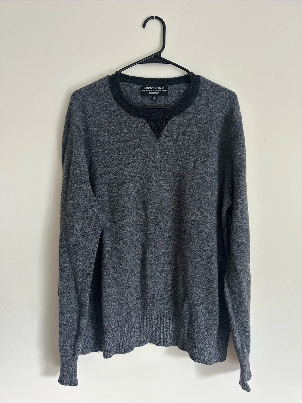 Banana Republic Men’s L Filpucci Italian Merino Wool Sweater Gray